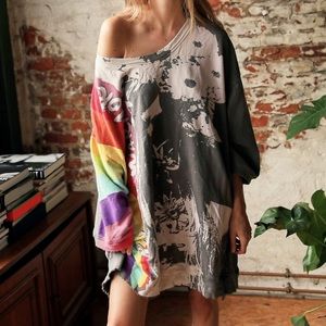 SOLD Rainbow Warrior Oversize Sweatshirt Magnolia Pearl